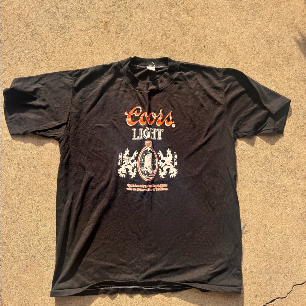Vintage Coors Light Black T-Shirt
